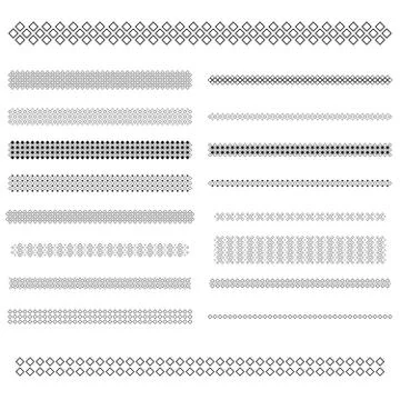 Design elements - text divider line set Stock Illustration