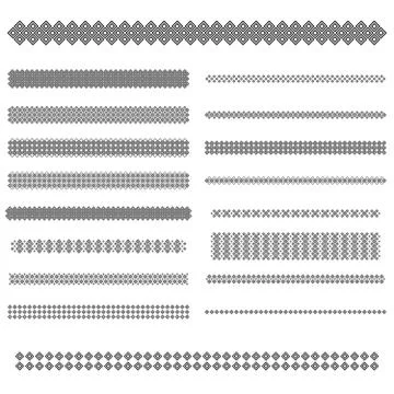 Design elements - text divider line set Stock Illustration