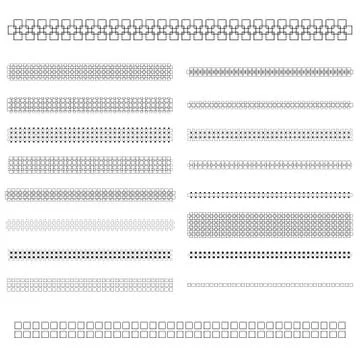Design elements - text divider line set Stock Illustration