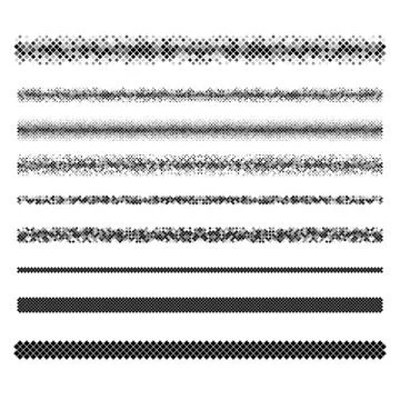 Design elements - text divider line set Stock Illustration