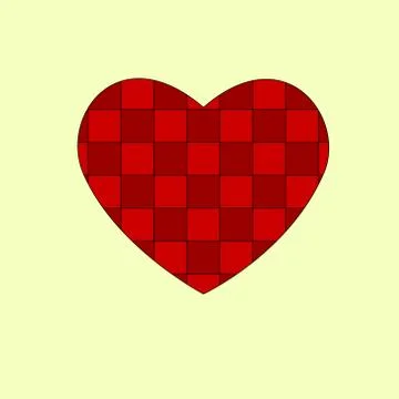 Design elements for Valentine s Day. Vector. A heart of red Icon 스톡 일러스트