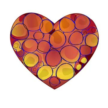 Design elements for Valentines Day. Vector. Abstraction Heart red Stock Illustration