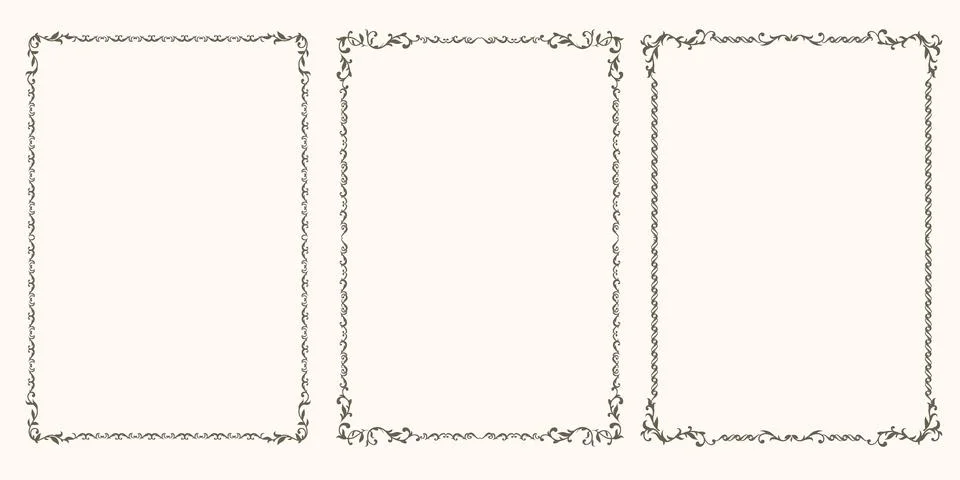 Design elements, vintage royalty frames Illustrazione stock