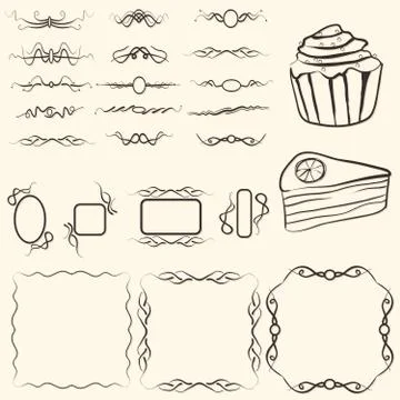Design elements - vintage style Stock Illustration