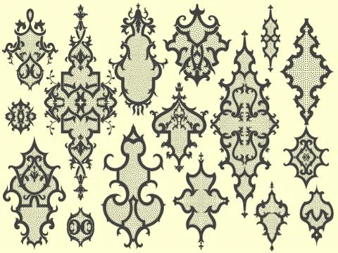 Design elements for wallpapers Stock Illustration