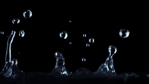 Design Elements - Water Splashes In Slow Motion - 36 Stock Footage 69836198