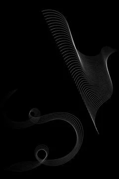 Design elements. Wave of many glittering lines. Abstract vertical glow wavy.. 스톡 일러스트