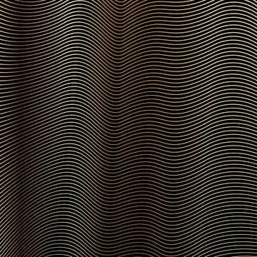 Design elements. Wave of many glittering lines. Abstract wavy stripes on wh.. Stock Illustration