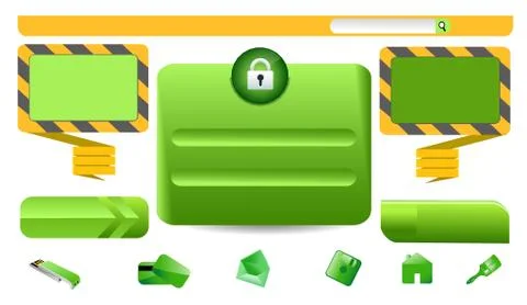 Design Elements web. Site Navigation. 스톡 일러스트