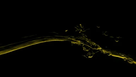 Design Elements - Yellow Liquids In Motion - 14 Stock Footage 69836477