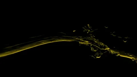 Design Elements - Yellow Liquids In Motion - 5 Stock Footage 69836773