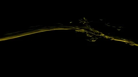 Design Elements - Yellow Liquids In Motion - 13 Video stock 69837620