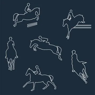Design equestrian logo vector concept Stock Illustration
