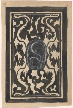 Design for an ex libris with monogram cwl. . Copyright: xpiemagsx rmxl1706... Foto stock