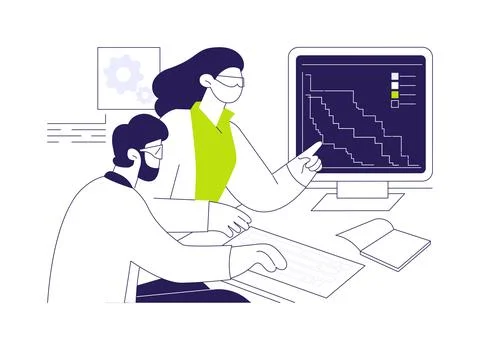 Design experiment abstract concept vector illustration. Stock Illustration