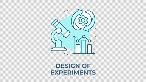 Design of experiments blue concept icon animation Stock Footage 344176088