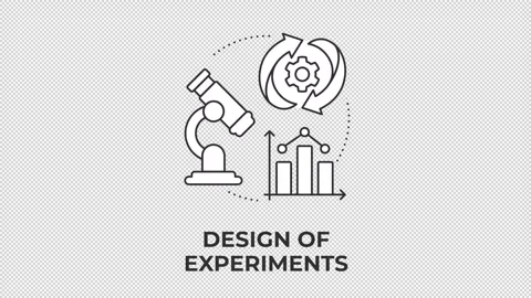 Design of experiments line concept icon animation Stock Footage 340576387