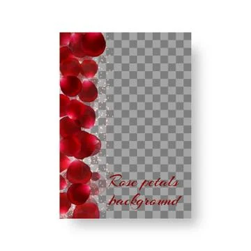 Design with falling petals Stock-Illustration