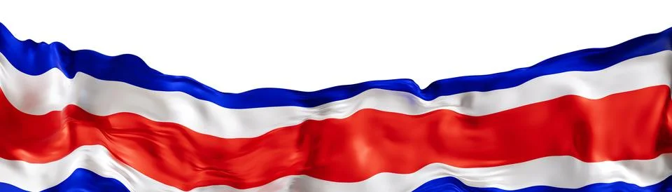 This design features a 3D render of the Costa Rica flag footer placed on a cl Stock Photos