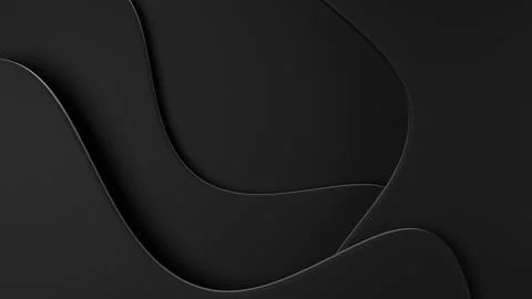 This design features an elegant black abstract background adorned with smooth Иллюстрация