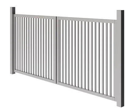 This design features a metal gate with vertical slats. It is cut out from a.. Stock Illustration