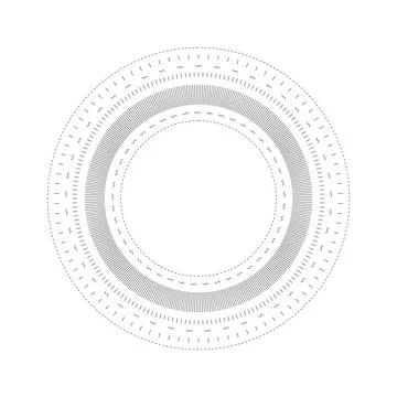The design features a series of concentric circles arranged on a white backgr Illustrazione stock