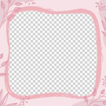 Design is featuring pink frame with botanical motifs around slate rectangle, Illustrazione stock