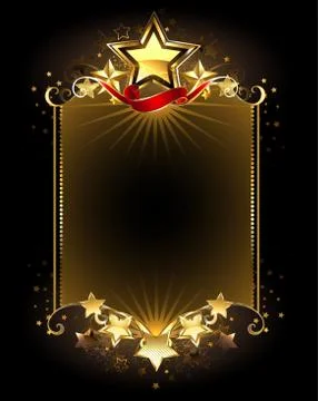 Design with five stars Stock Illustration