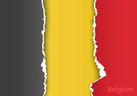 Design flag country from torn papers with shadows Stock Illustration