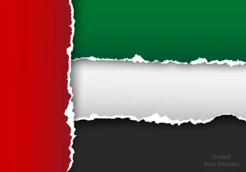 Design flag country from torn papers with shadows Stock Illustration