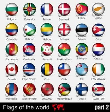 Design flag country from torn papers with shadows Stock Illustration