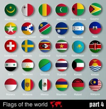 Design flag country from torn papers with shadows Stock Illustration