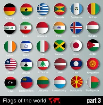Design flag country from torn papers with shadows Stock Illustration