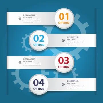 Design flat shadow number banners /graphic or website.vector EPS10 Illustrazione stock