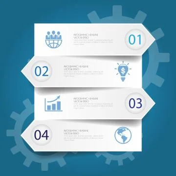 Design flat shadow number banners /graphic or website.vector EPS10 Stock Illustration