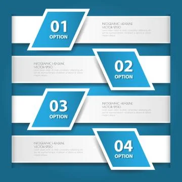 Design flat shadow number banners /graphic or website.vector EPS10 Stock Illustration