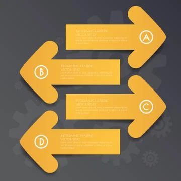 Design flat shadow step number banners /graphic or website. Vector/illustrati Stock Illustration