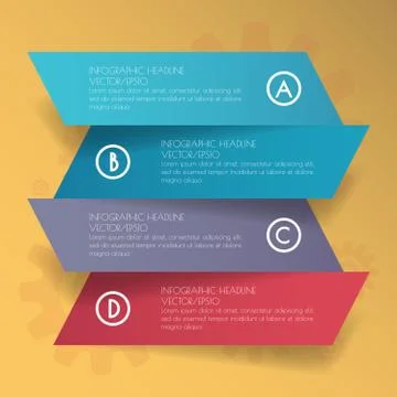 Design flat shadow step number banners /graphic or website. Vector/illustrati Illustrazione stock