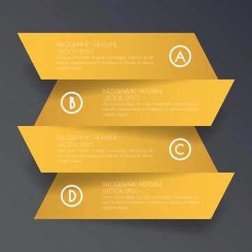 Design flat shadow step number banners /graphic or website. Vector/illustrati Stock Illustration