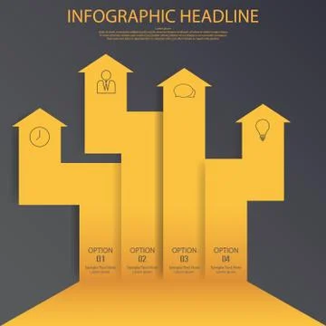 Design flat shadow step number banners /graphic or website. Vector/illustrati Stock Illustration