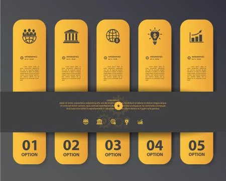 Design flat shadow step number banners /graphic or website. Vector/illustrati Stock Illustration