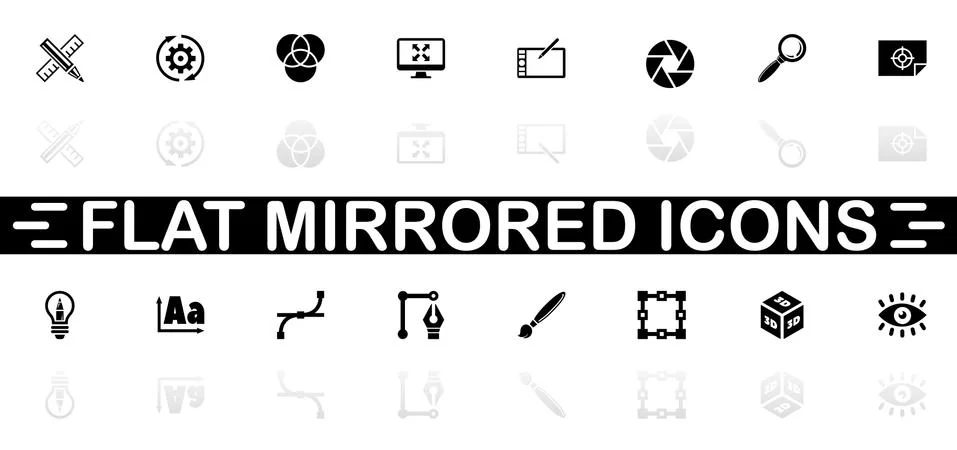 Design - Flat Vector Icons Stockillustratie