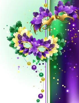 Design with fluffy masks Stock Illustration