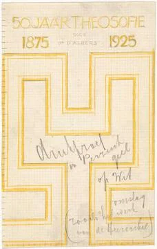 Design for the folder of the Folder 50 years of theosophy .. Copyright: xp... Stock Photos