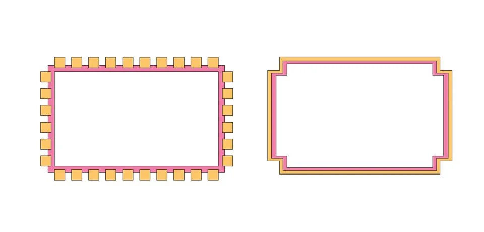 Design frame retro unique abstract classic isolated Stock Illustration
