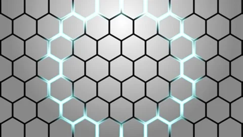 Design of future surface with hexagon technology abstract background concept. Stock Footage 150366876