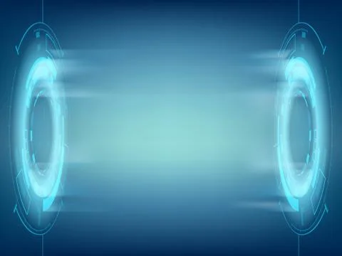 Design of futuristic HUD user interface with copy space. Stock Illustration