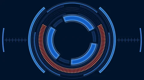 Design fx element with spinning circles Stock Footage 33737541
