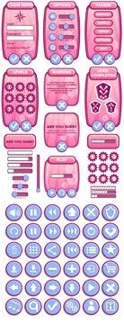 Design of the game user interface. Stock Illustration