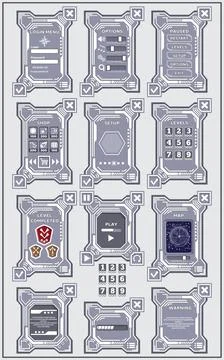 Design of the game user interface. 스톡 일러스트